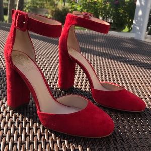Brand new red suede Vince Camuto shoes